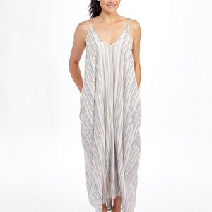 Fresh Produce / Elan Sasha Stripe Maxi Dress or Long Swimsuit Cover M or L